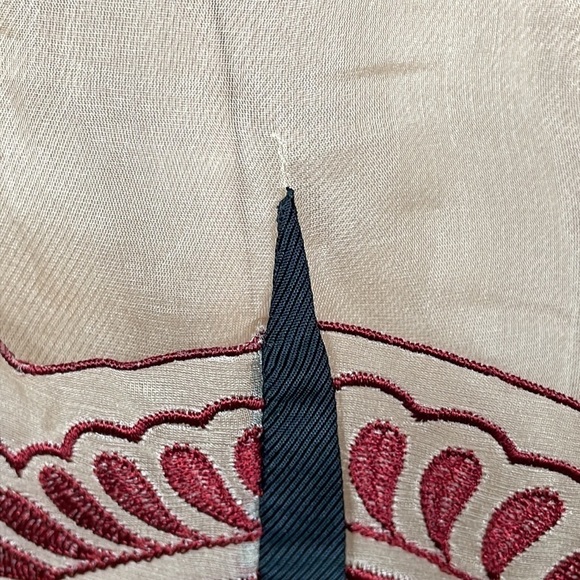 Stella McCartney Bolsena Dress Mini Mesh Overlay Embroidered Black Beige Red 40 - Picture 15 of 16